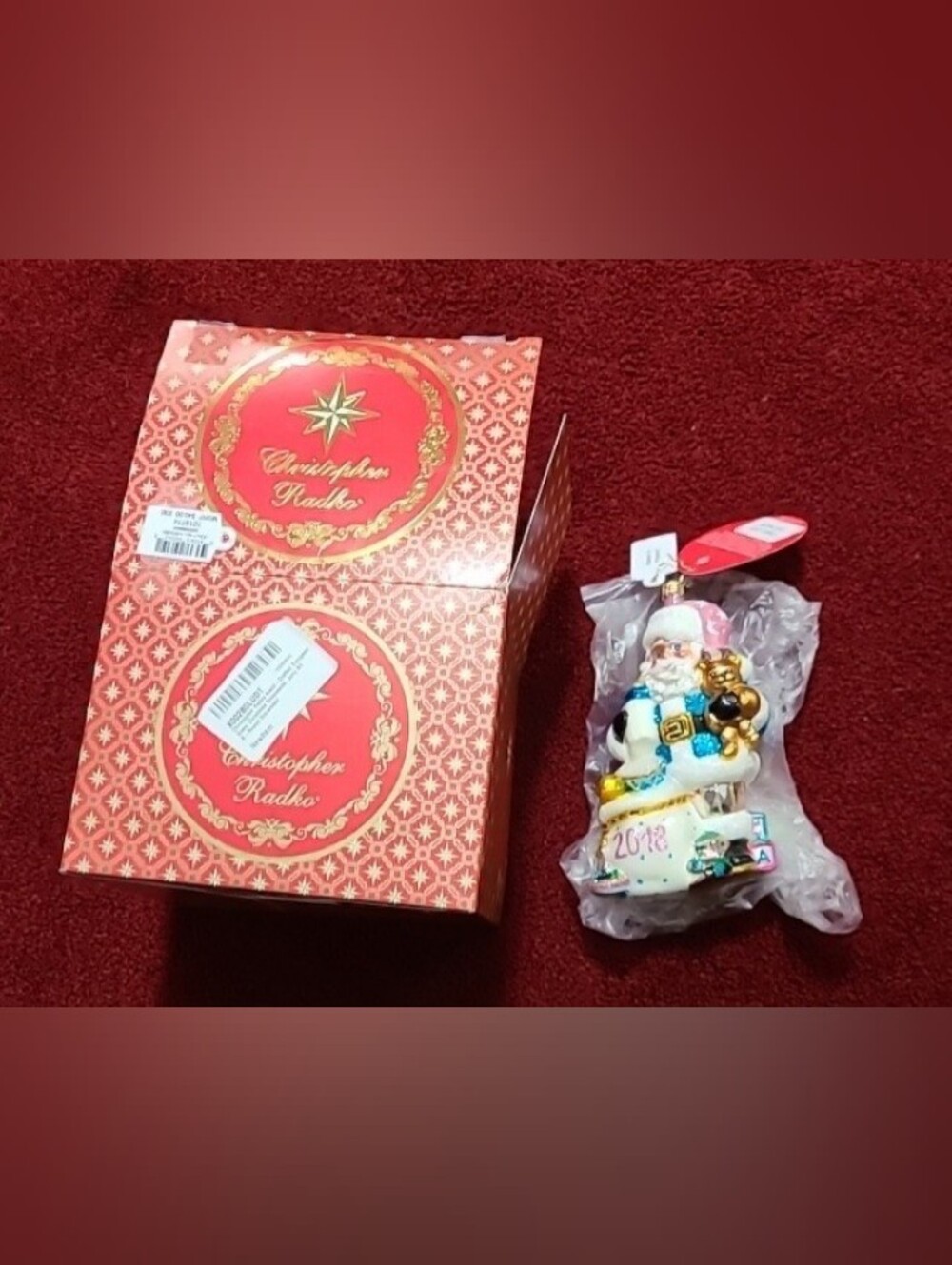 Radko Christmas Ornament 2018 "Diaper Duty" NIB